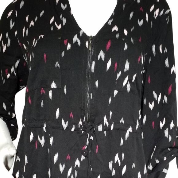Torrid Black Belted Zip Front Shirt Dress Size 1X - Picture 2 of 8